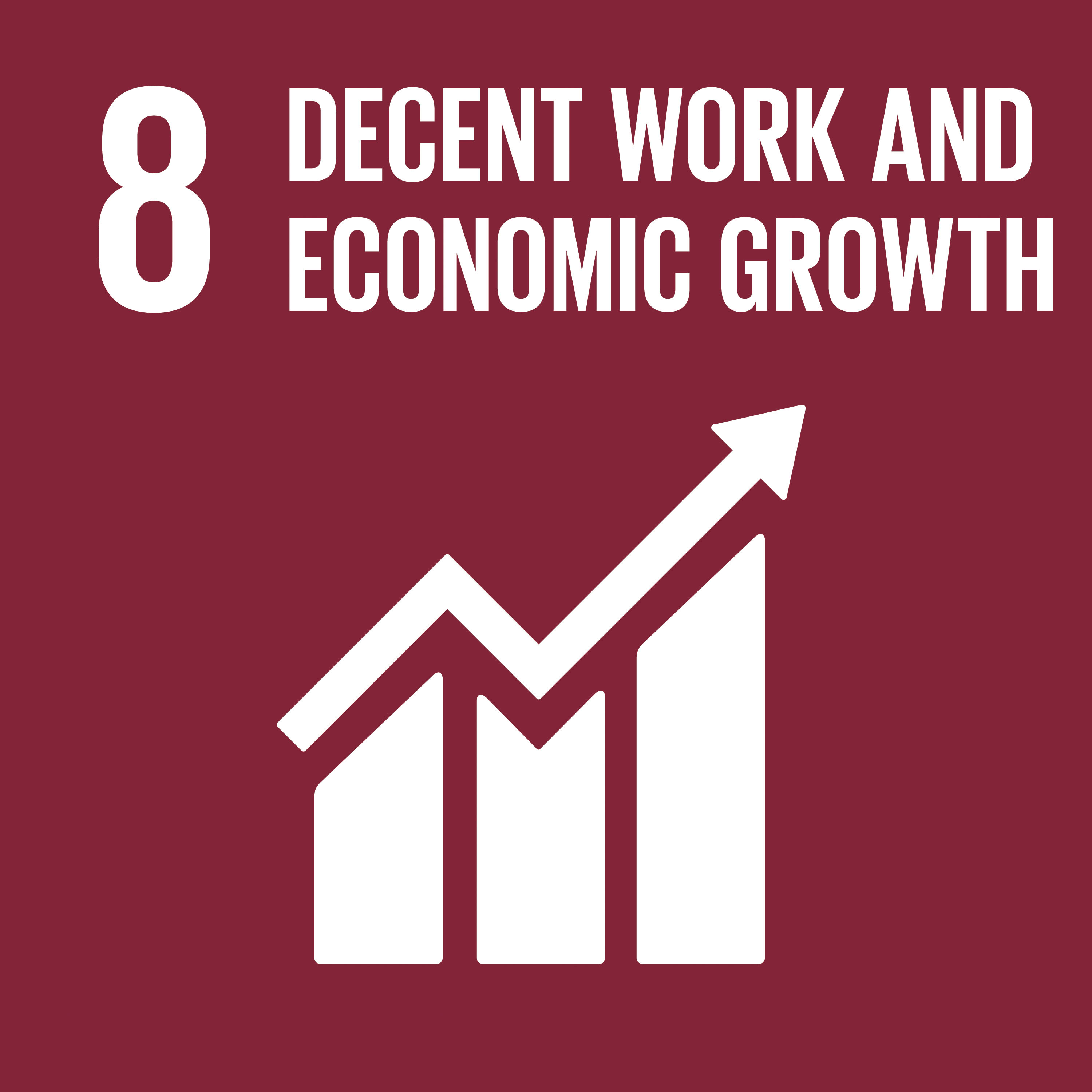 8. Decent work and economic growth